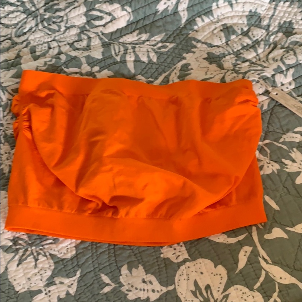 NWT orange tube top connection 18 tagless S